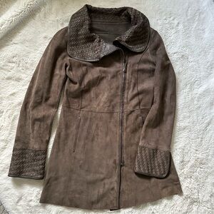 Danilo Gabrielli Elegant Brown Suede Women's Coat